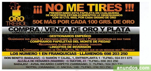 COMPRA VENTA DE ORO EN MADRID compra venta de oro en madrid: