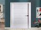 Puerta lacada en blanco rayada - Foto 1