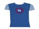 Camiseta azul manga corta con logo