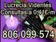 Tarot economico lucrecia. 806 099 574. barato y bueno a 0,41€/min