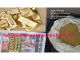 Oro en polvo y lingote 22 quilates de oro aluvial