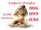 Tarot barato a 0.41€ tarot económico indra : 806 099 030
