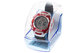 Reloj digital sumergible rojo con caja