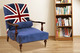 Sillón vintage bandera reino unido
