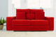 Sofa retro chenilla roja