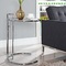 Mesa auxiliar de cristal y acero eg