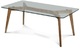 Mesa baja de cristal y madera nairobi 120-60 cms