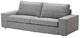 Sofa kivik 3 plazas color isunda gris nuevo