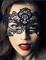 Máscara de encaje negro para Halloween - Foto 1