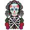 Silueta calavera mexicana halloween