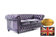 Sofá Chester 3 asientos en cuero natural -Púrpura Gastado - Foto 2