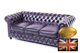 Sofá Chester 3 asientos en cuero natural -Púrpura Gastado - Foto 3