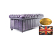 Sofá Chester 3 asientos en cuero natural -Púrpura Gastado - Foto 5