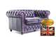 Sofá Chester 2 asientos de cuero Púrpura gastado - Foto 1