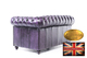 Sofá Chester 2 asientos de cuero Púrpura gastado - Foto 4