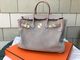 Mymes hermes birkin 35 grizzly grey suede clay edición limitada