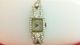 Vintage 14 k white gold and diamond hamilton watch