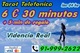 30 minutos a 6 euros+ 5 minutos gratis